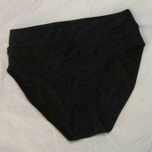 black full coverage high waist bikini swim